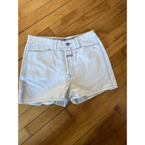 Marithe Francois Girbaud white with purple stitching shorts - Picture 1 of 5